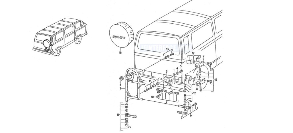 Instalación porta ruedas VW T3